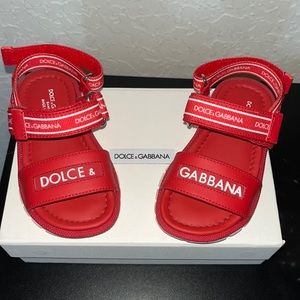 Red dolce & gabbana toddler slippers